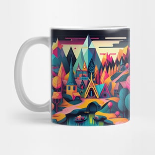 A whimsical and picturesque city Mug